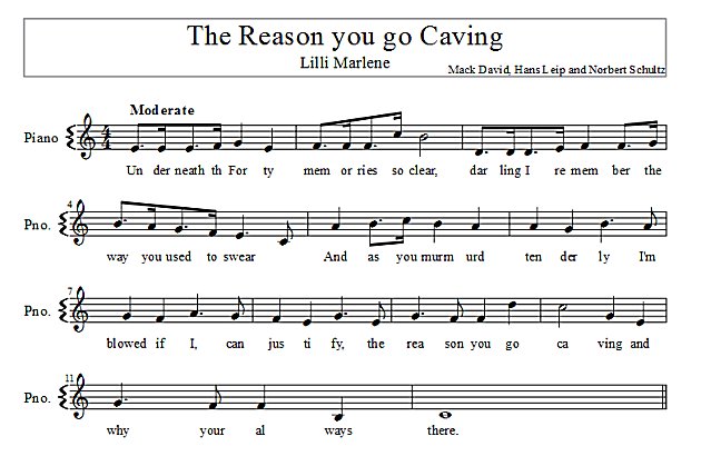 Score of The Reason I go Caving