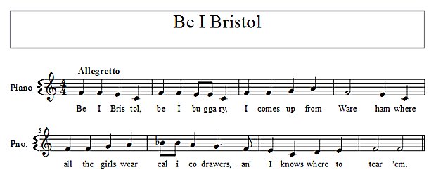 Score of Be I Bristol